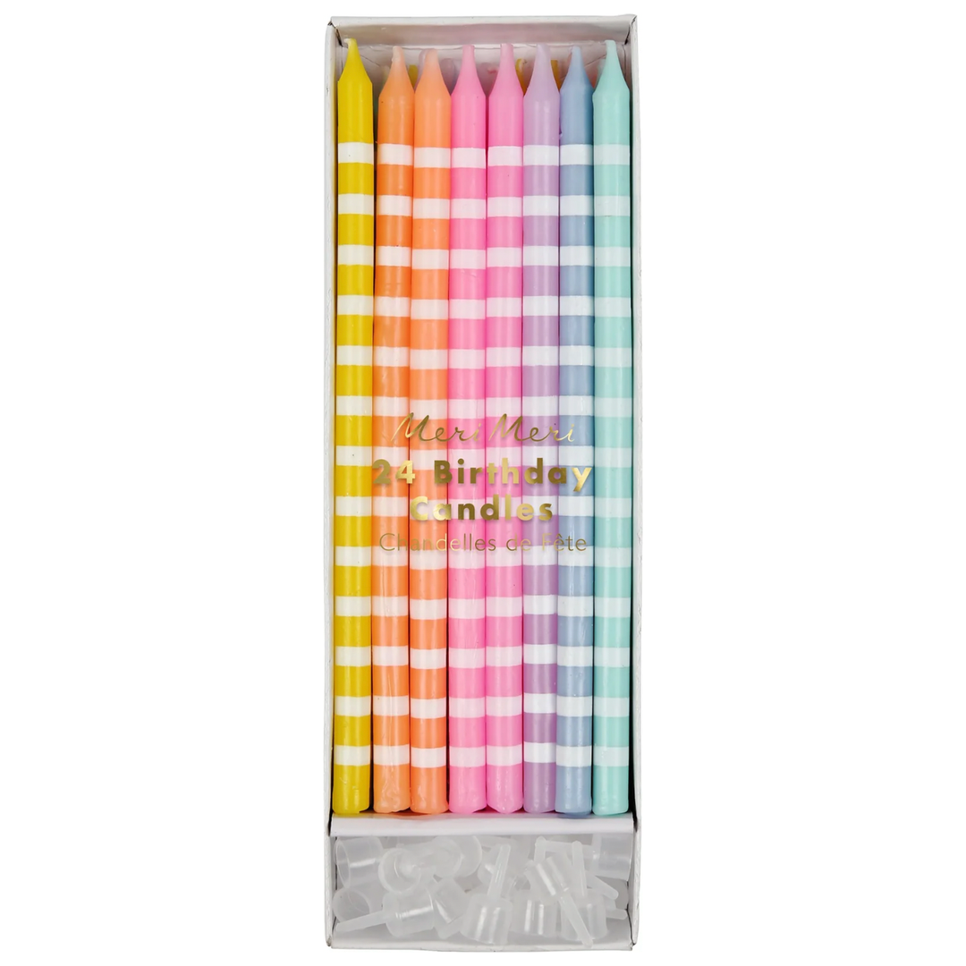 Multi-Striped Candles