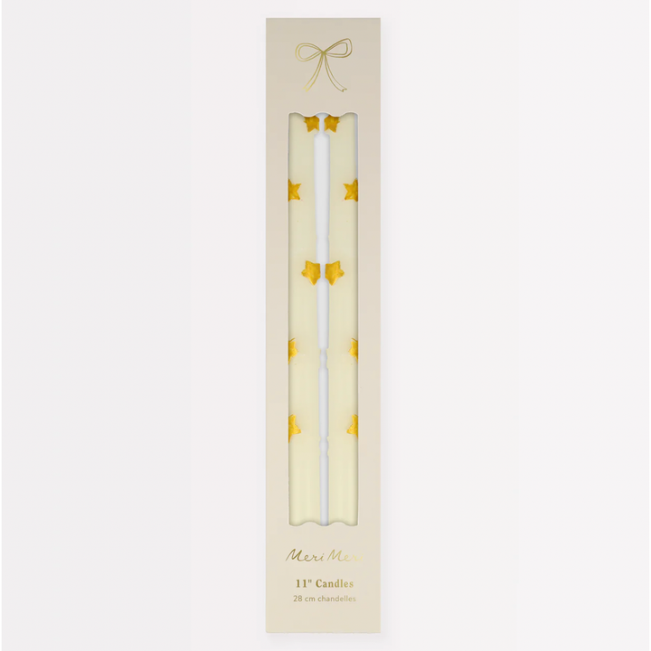 Gold Star Taper Candles