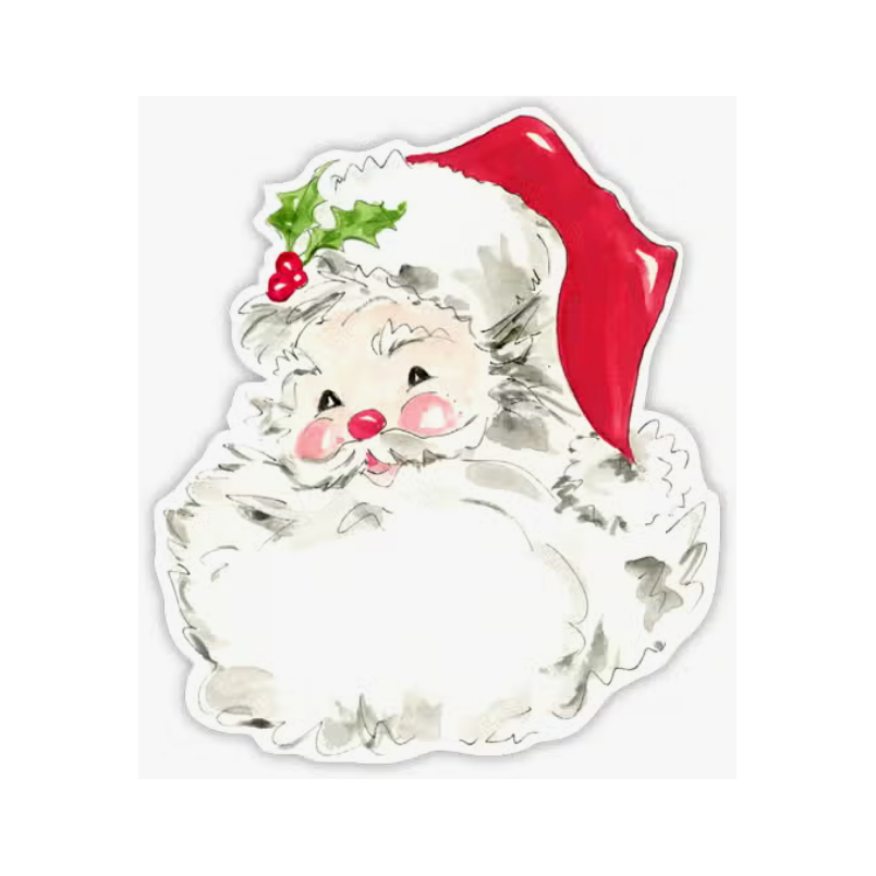 Handpainted Red Santa Die-Cut Accents