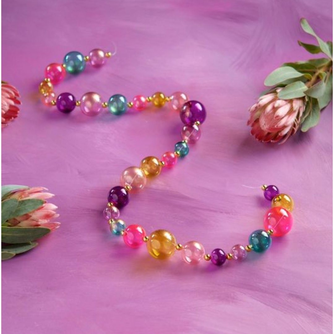 Gold Splattered Glass Ball Garland