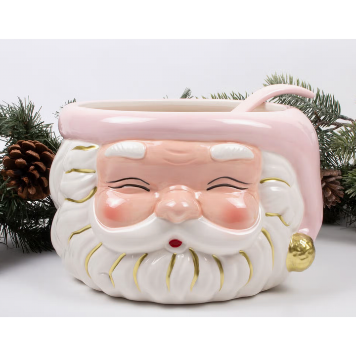 Pink Santa Punch Bowl & Ladle