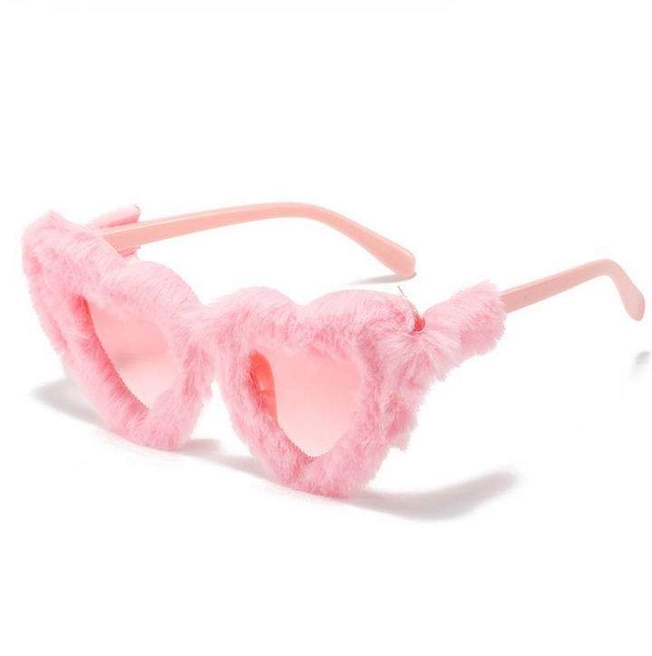 Fuzzy Heart Sunglasses (3 colors)
