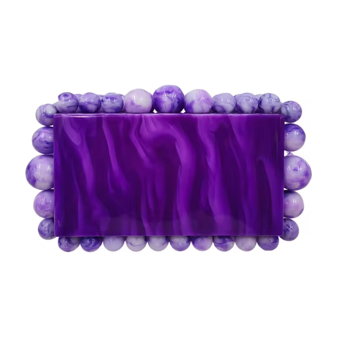 Marble Bubble Acrylic Clutch