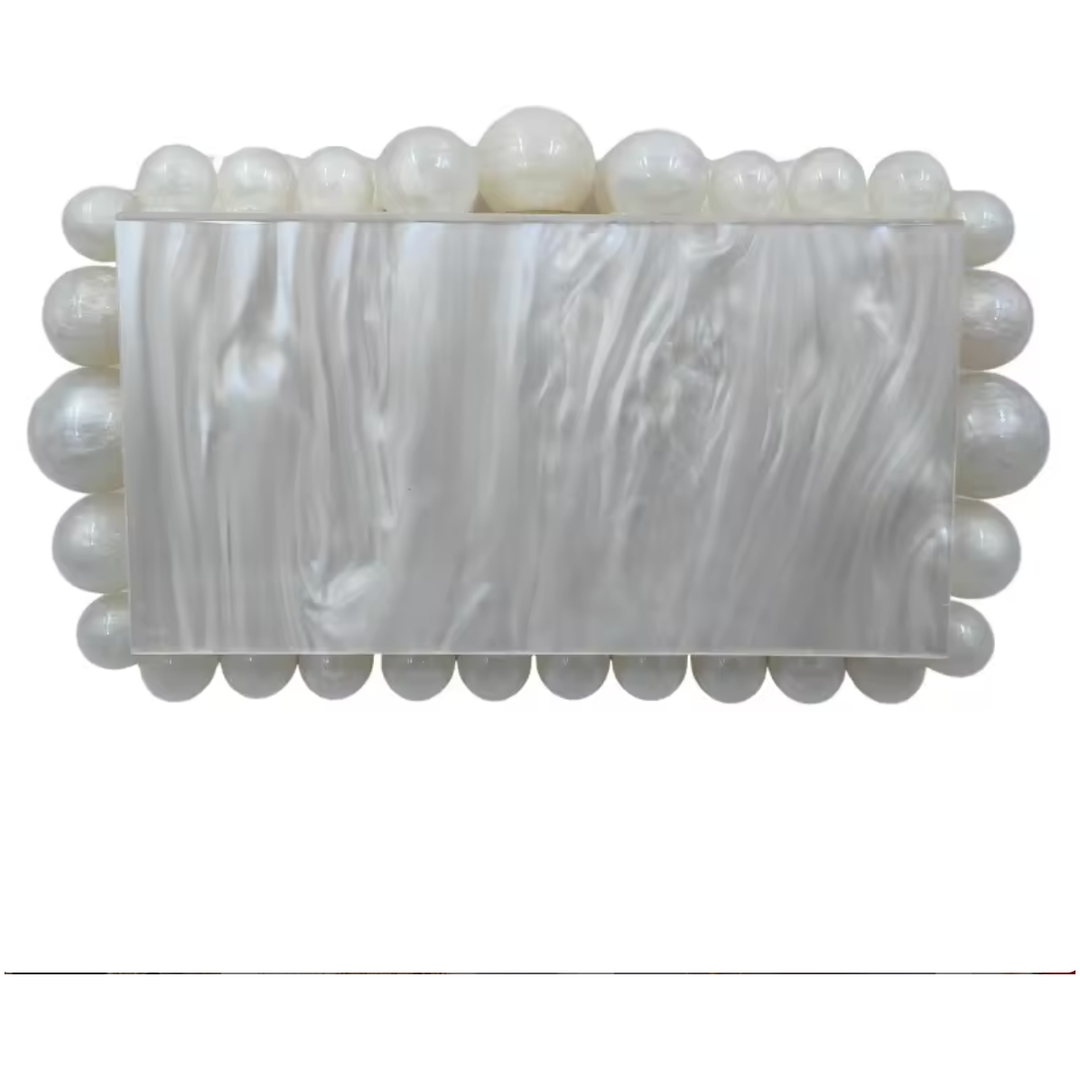 Marble Bubble Acrylic Clutch