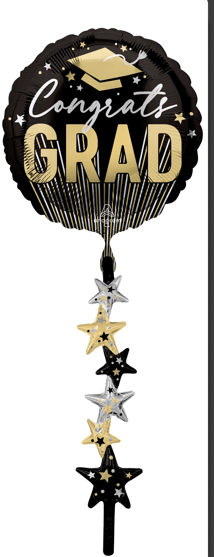 Airwalker Striped Congrats Grad Balloon