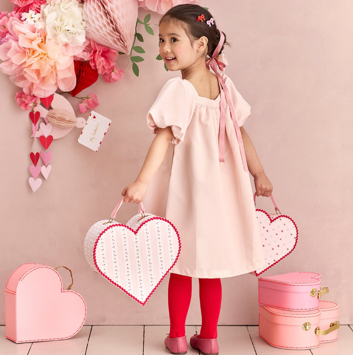 Vintage Rose Heart Suitcases