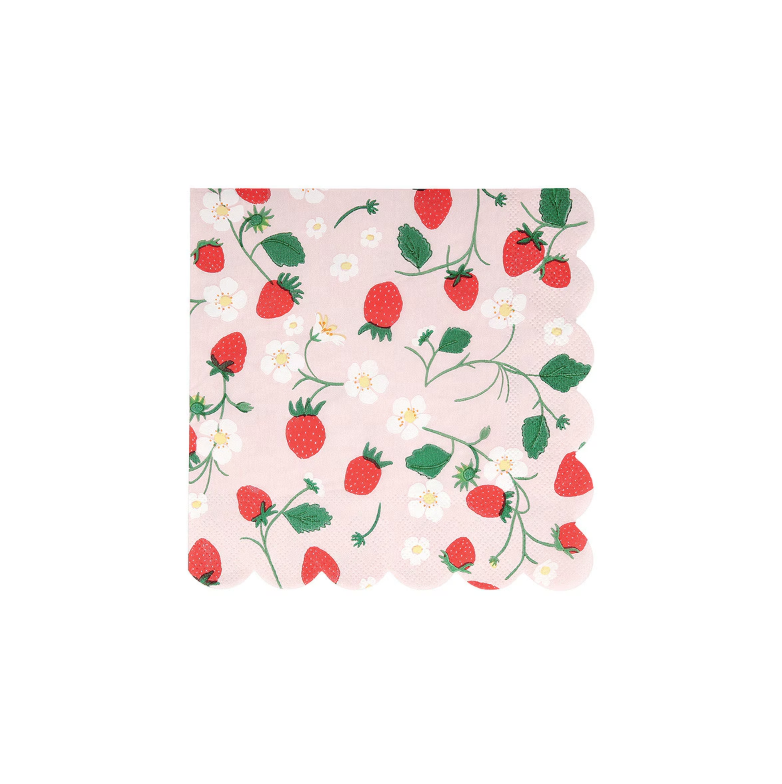 Strawberry Pattern Small Napkins