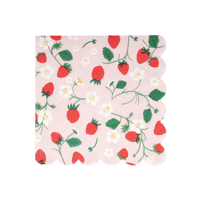 Strawberry Pattern Large Napkins