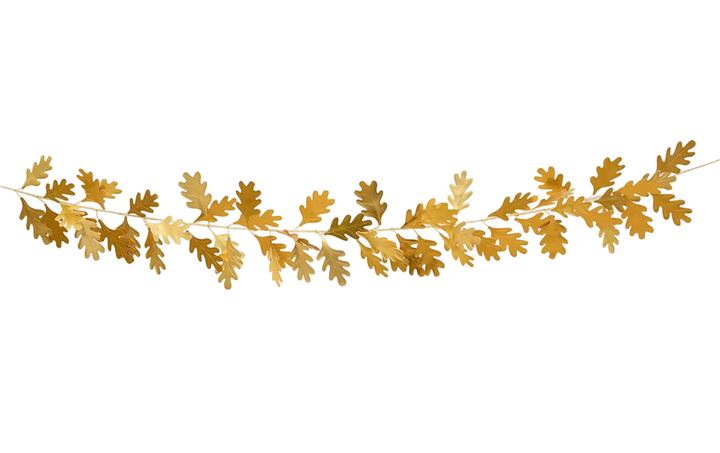 Golden Oak Leaves Garland
