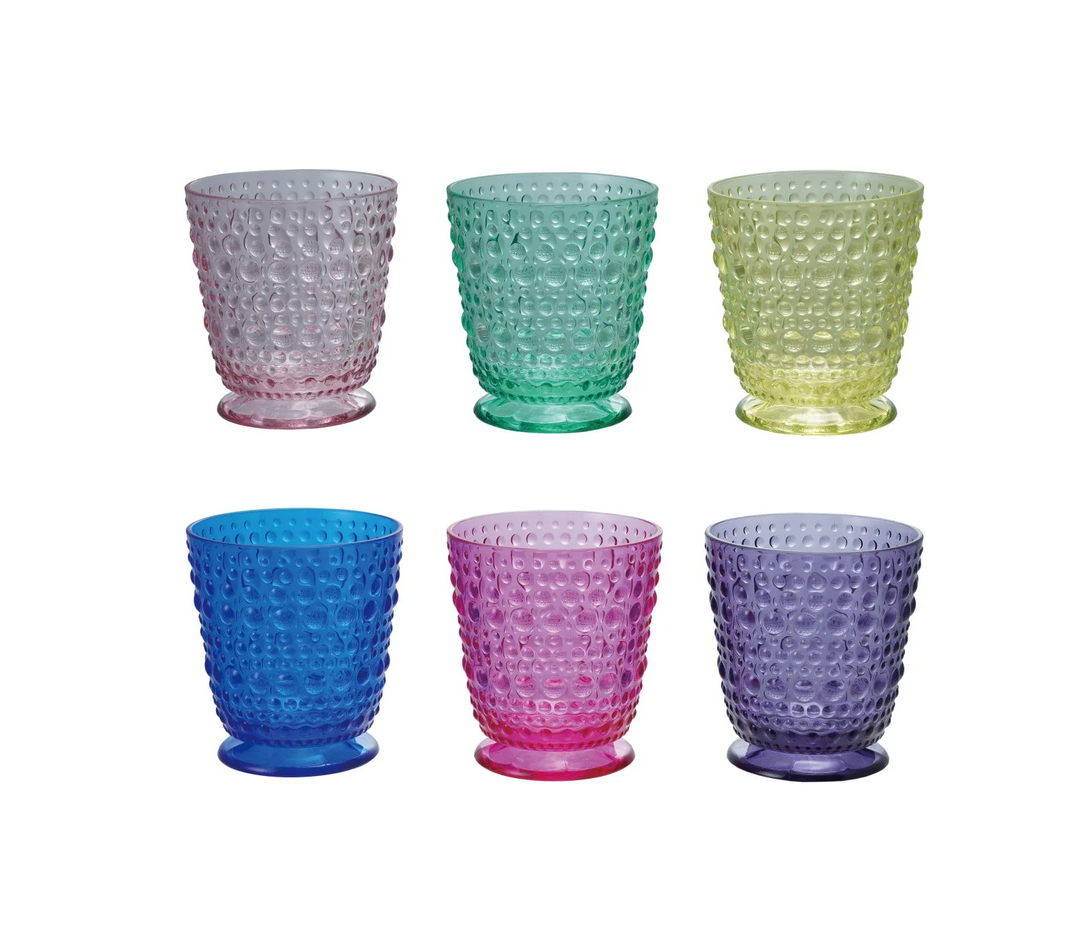 Drinking Glass with Raised Dots