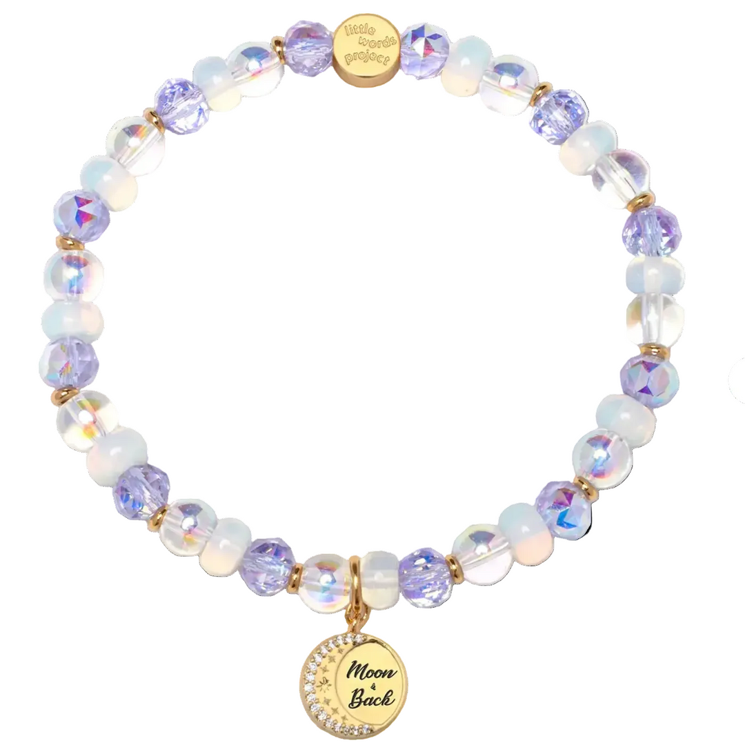 Moon and Back Charm Bracelet