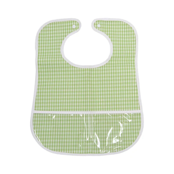 Gingham Leaf Bib