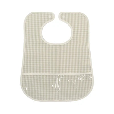 Gingham Grey Bib