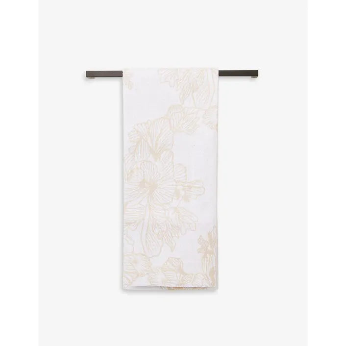 Gold Floral Tea Towel Super Absorbent