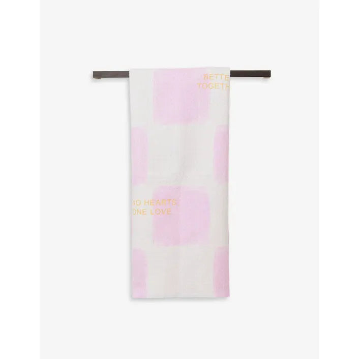 Pink Checkered Tea Towels Dish Towel