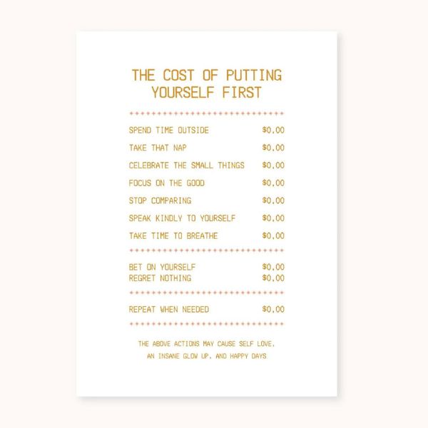 The Cost of Self Care Art Print