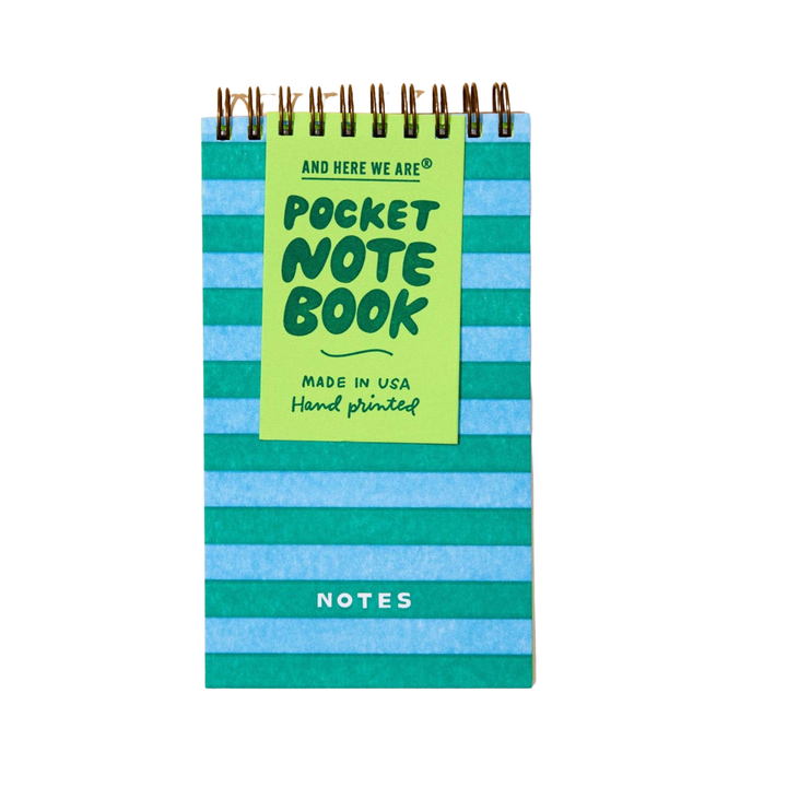 Blue/Green Stripe Spiral Notebook