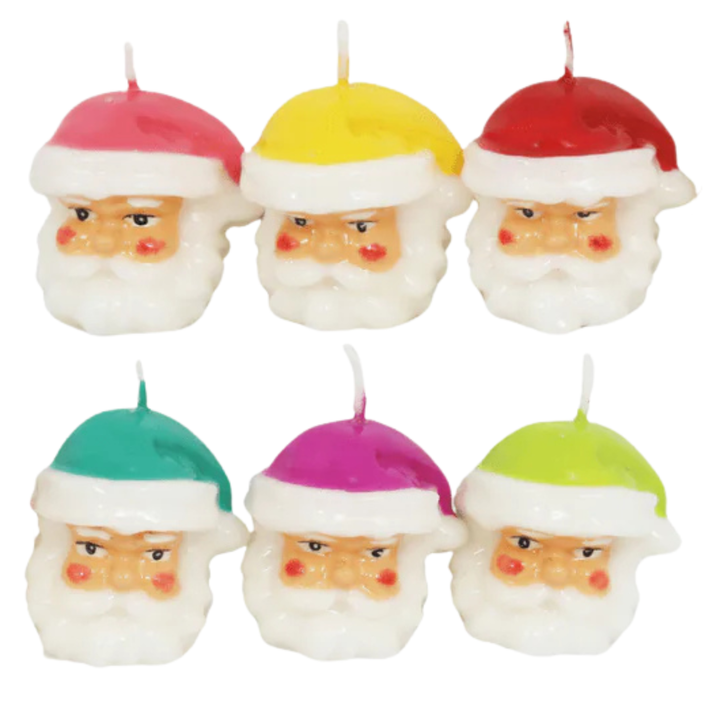 Santa Head Candle