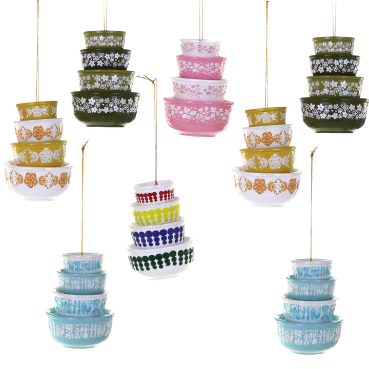 Vintage Stacked Bowls Ornament