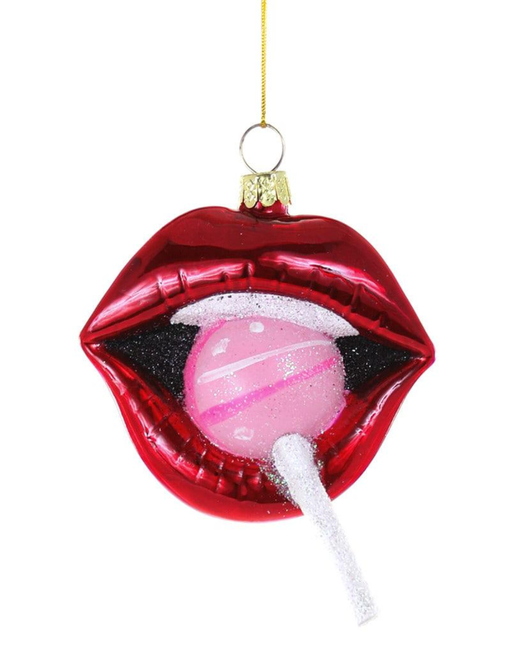 Lips with Sucker Ornament