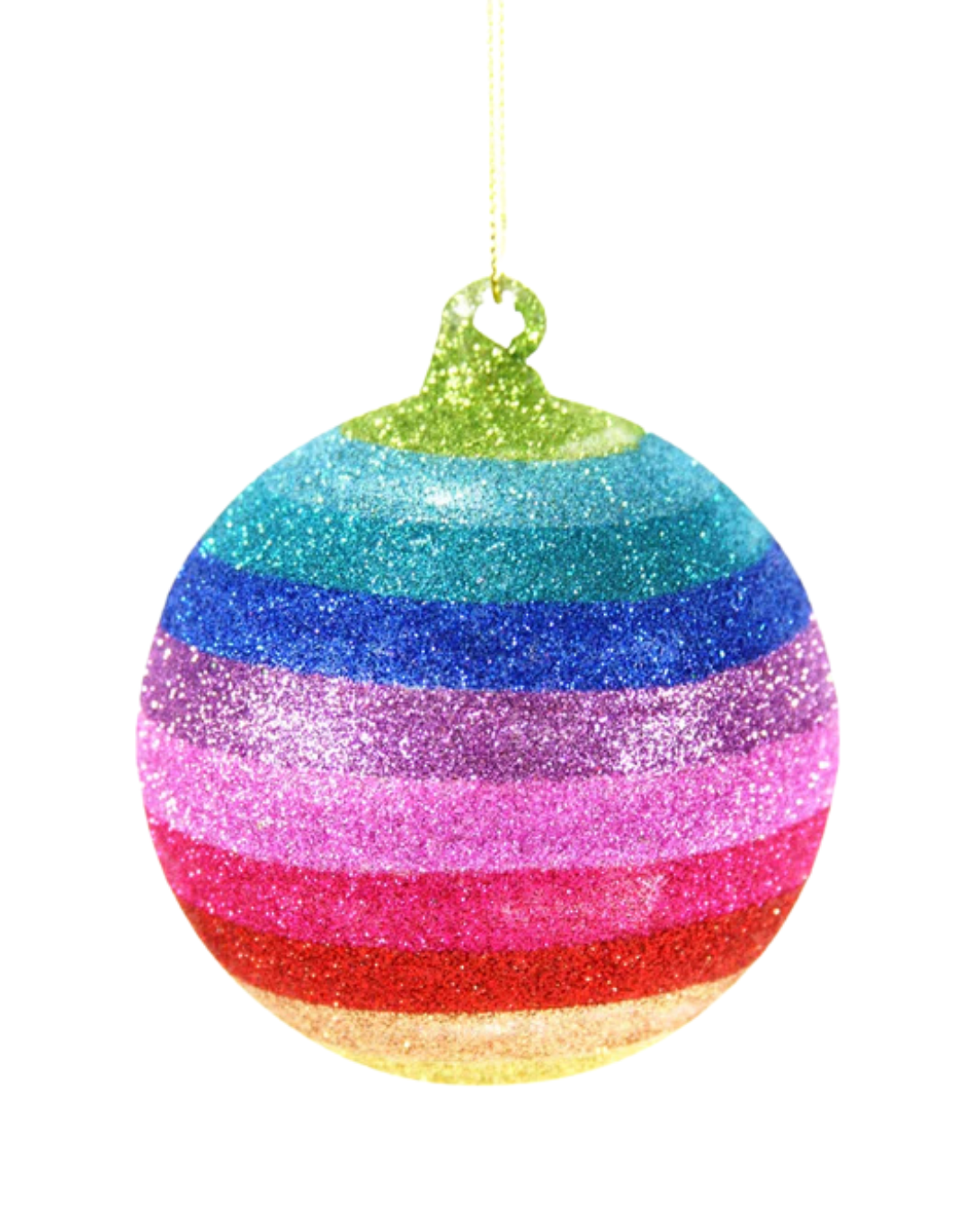 Glitter Rainbow Ball Bauble