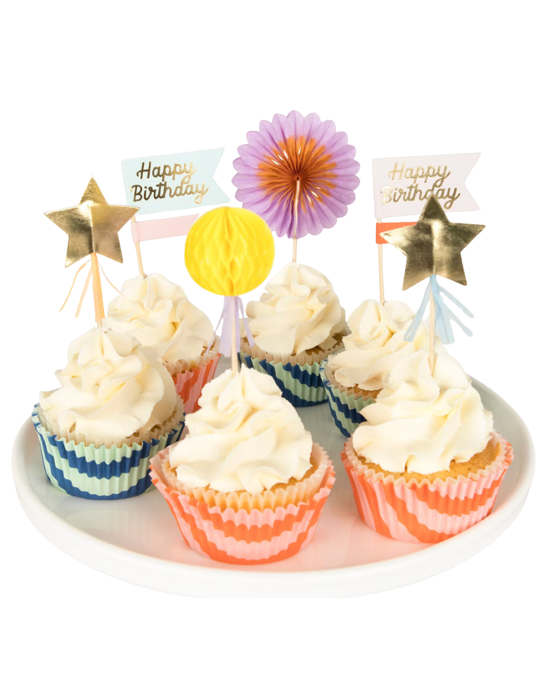 Stripe Party Cupcake Kit