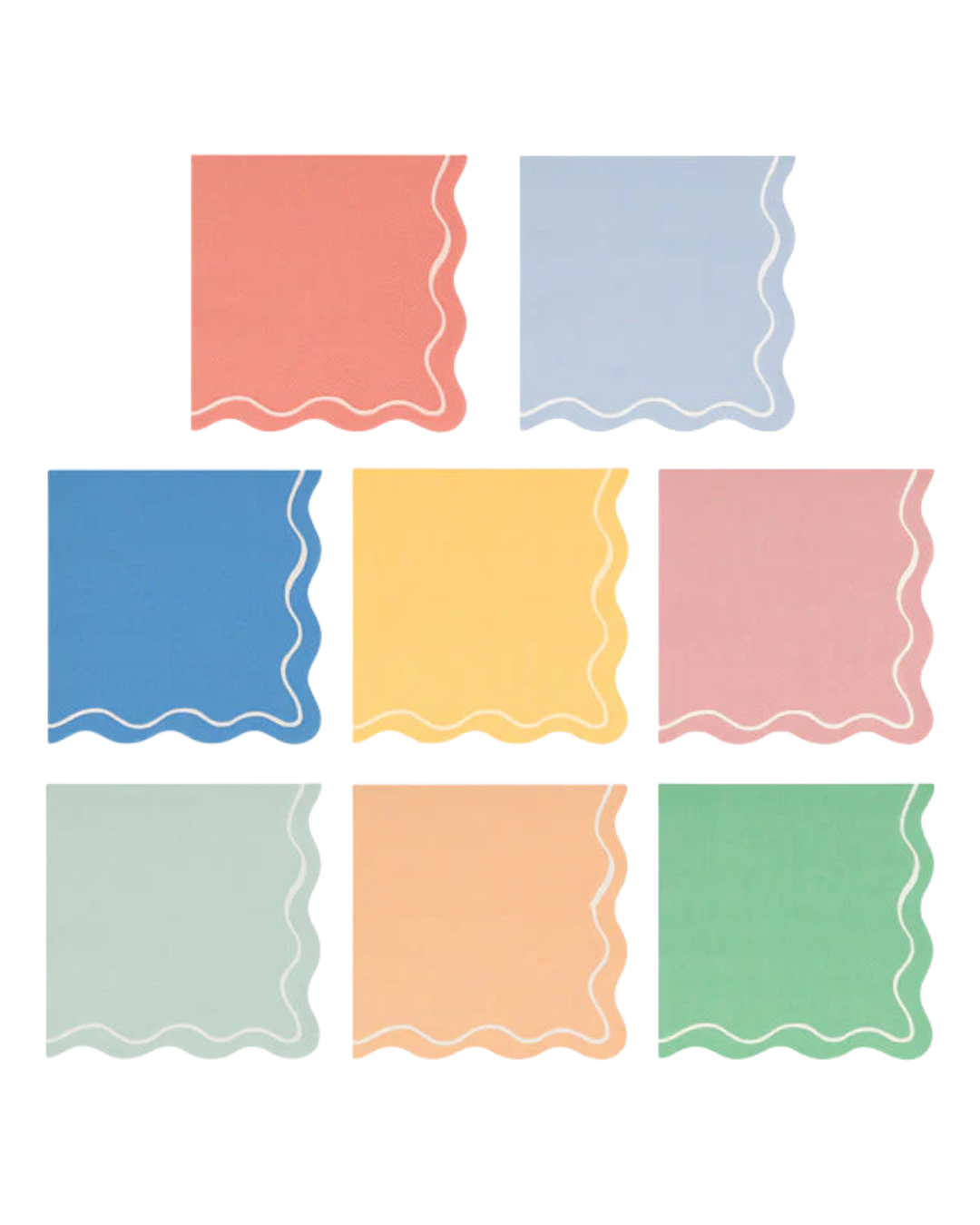 Mixed Wavy Line Small Napkins