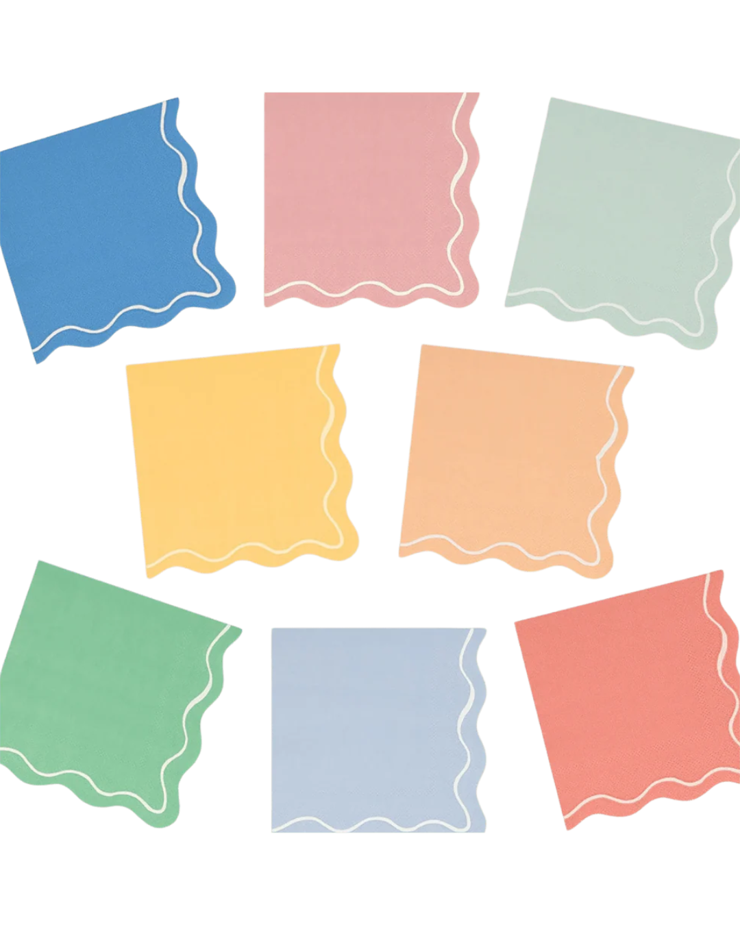 Mixed Wavy Line Small Napkins
