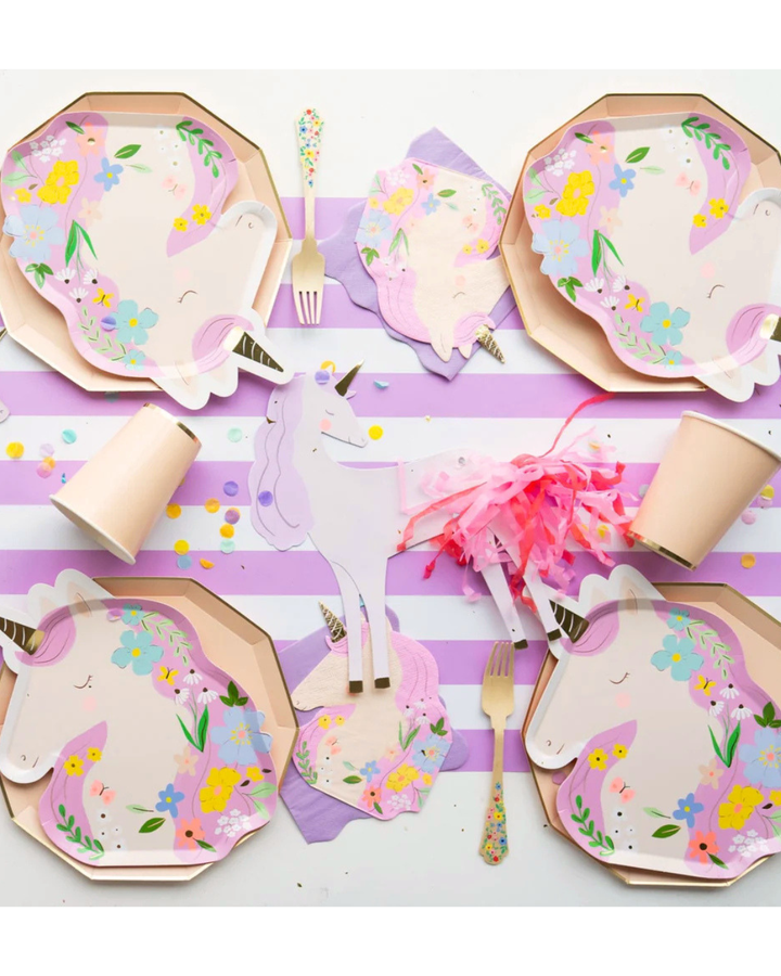 Meadow Unicorns Shaped Napkins