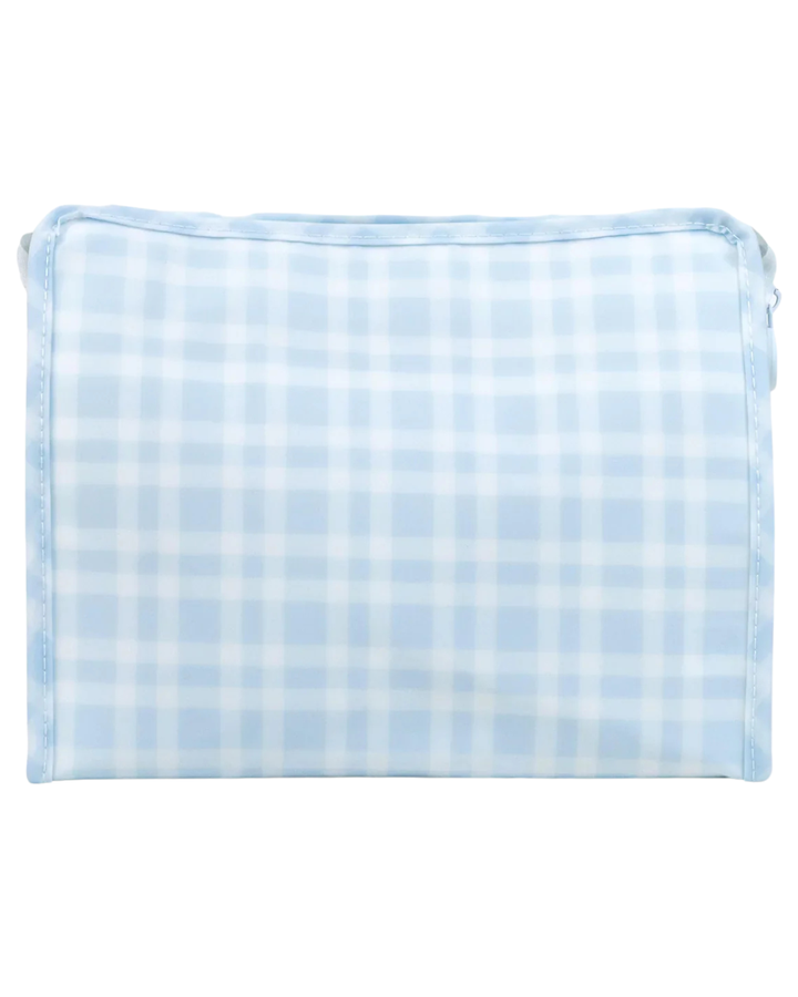 Pimlico Plaid Blue Zip Pouch Roadie Medium