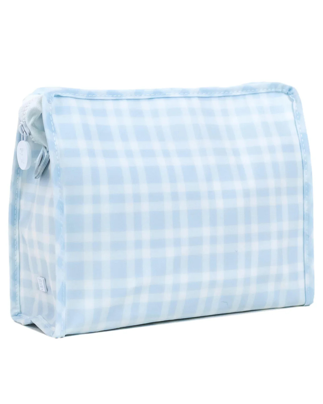Pimlico Plaid Blue Zip Pouch Roadie Medium