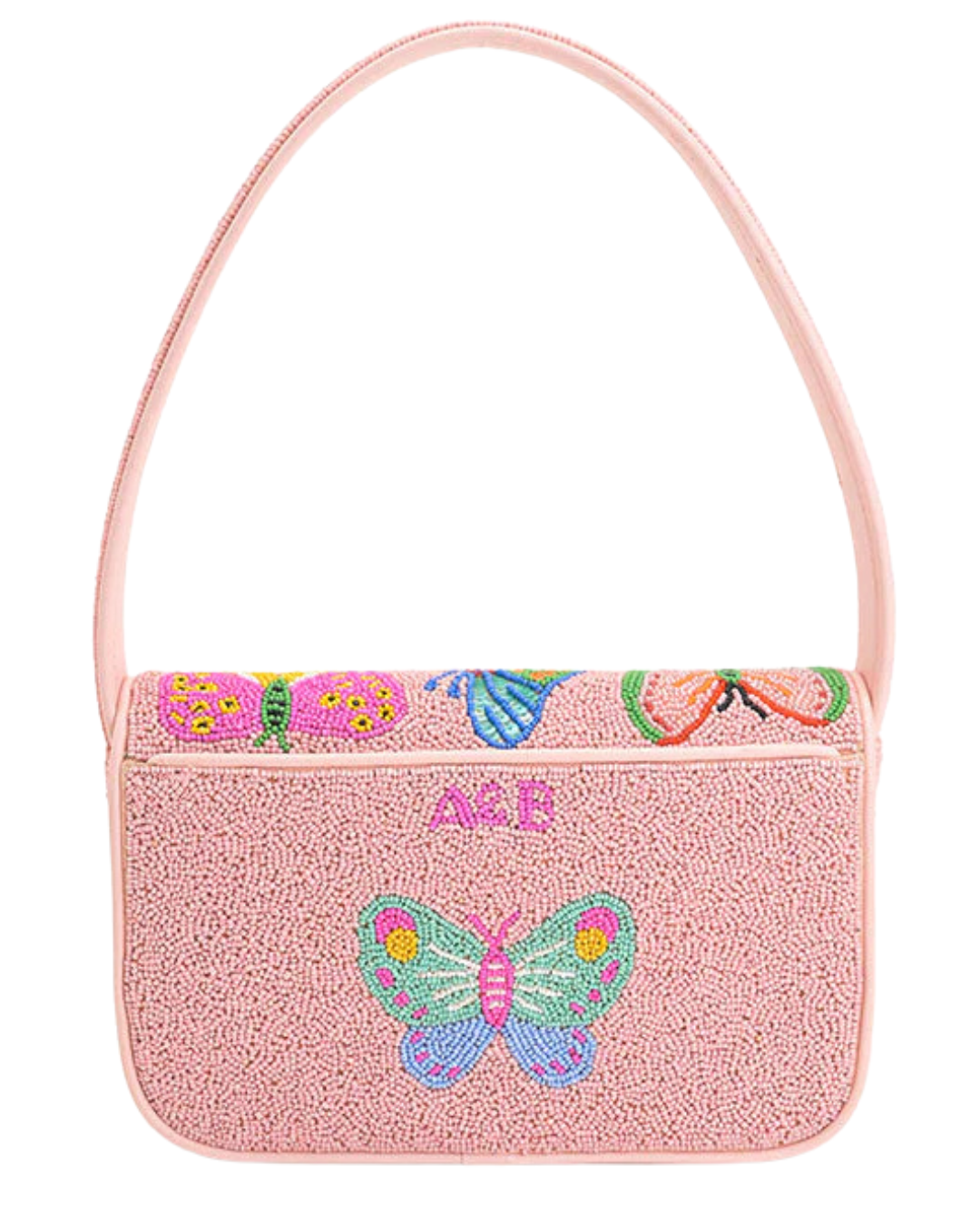 Butterfly Garden Beaded Shoulder Bag