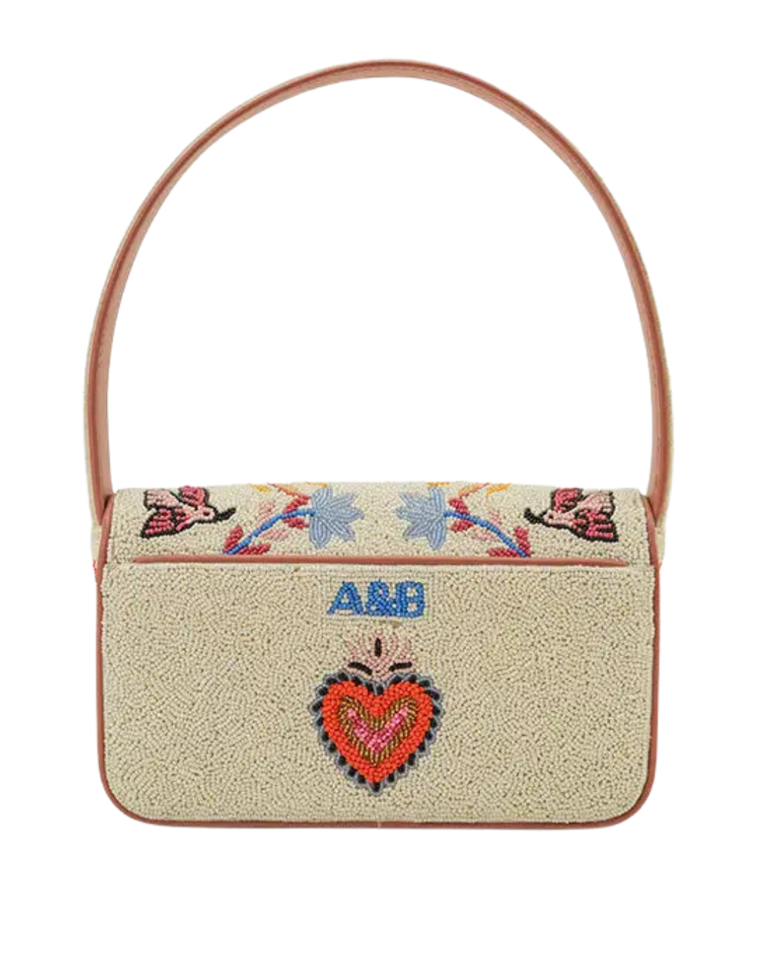 Safari Luxe Leopard Hand-Beaded Shoulder Bag