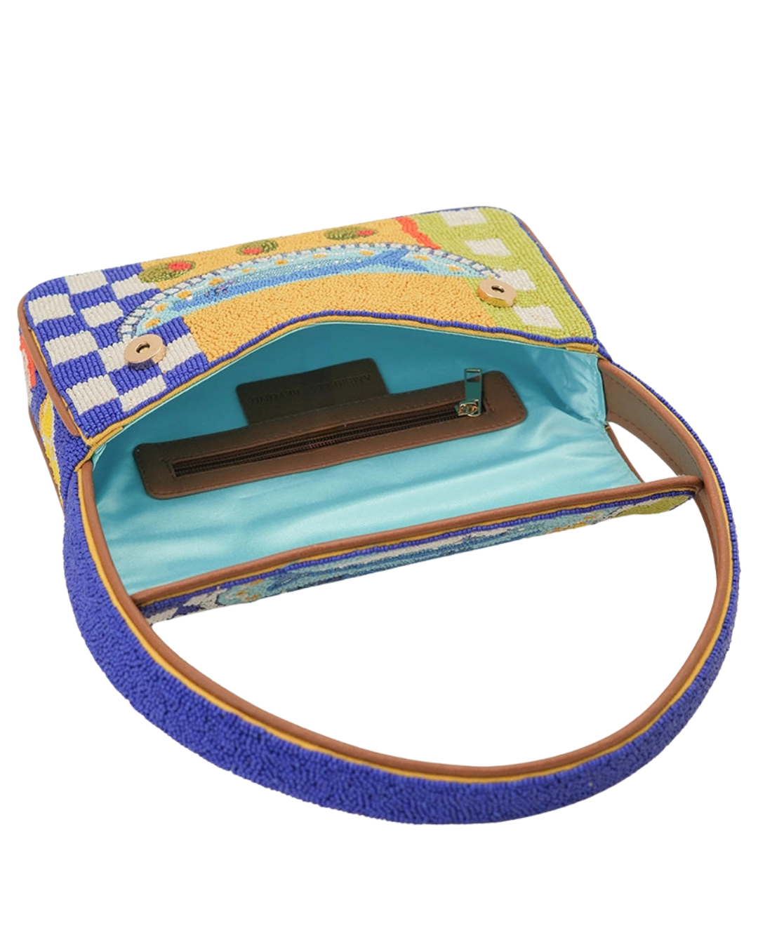 Mediterranean Sardine Hand-Beaded Shoulder Bag