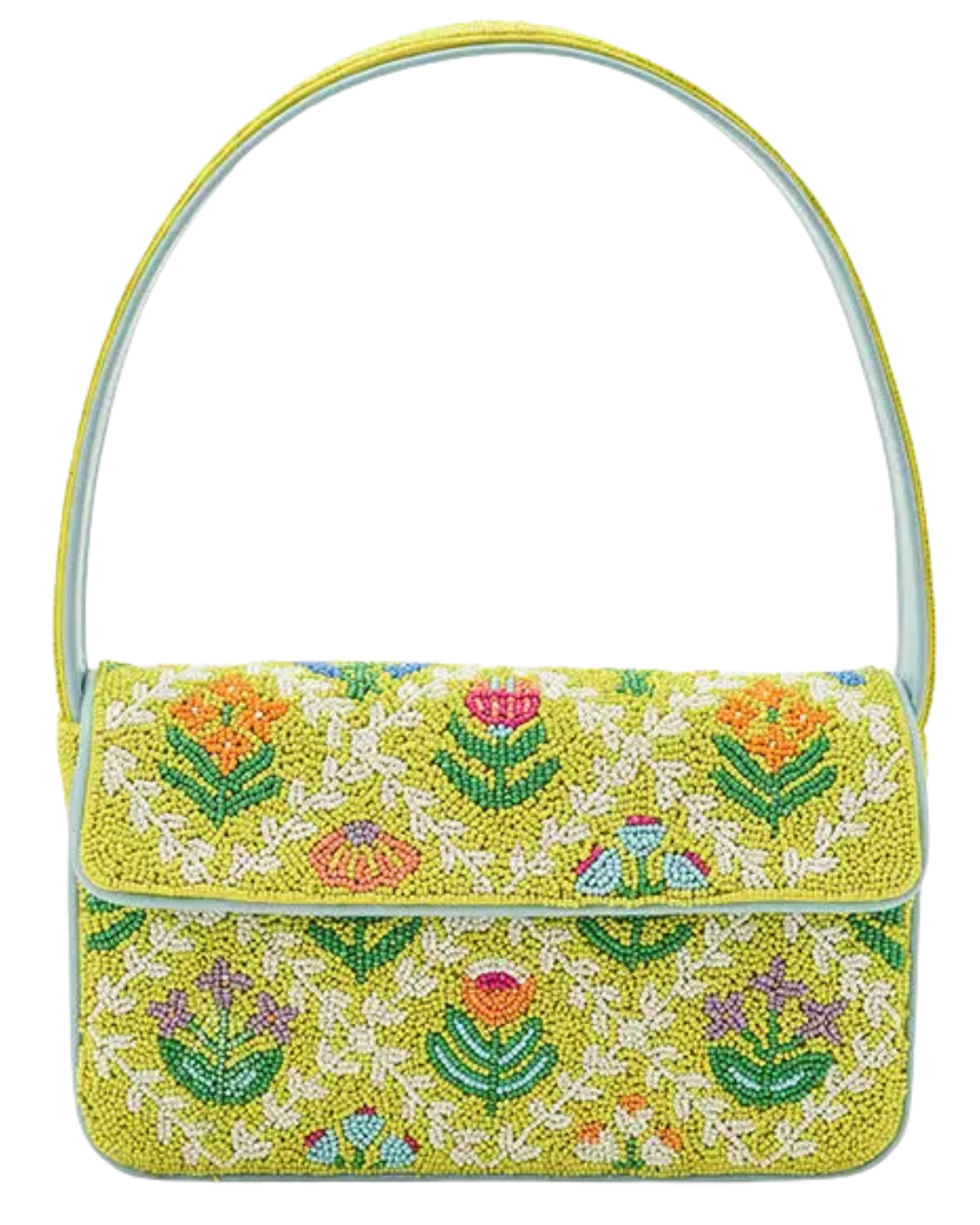 Mod Garden Geo Floral Beaded Shoulder Bag