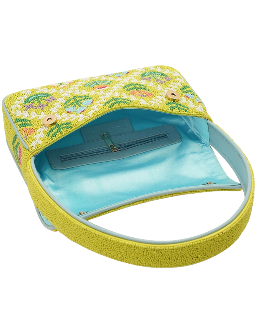 Mod Garden Geo Floral Beaded Shoulder Bag