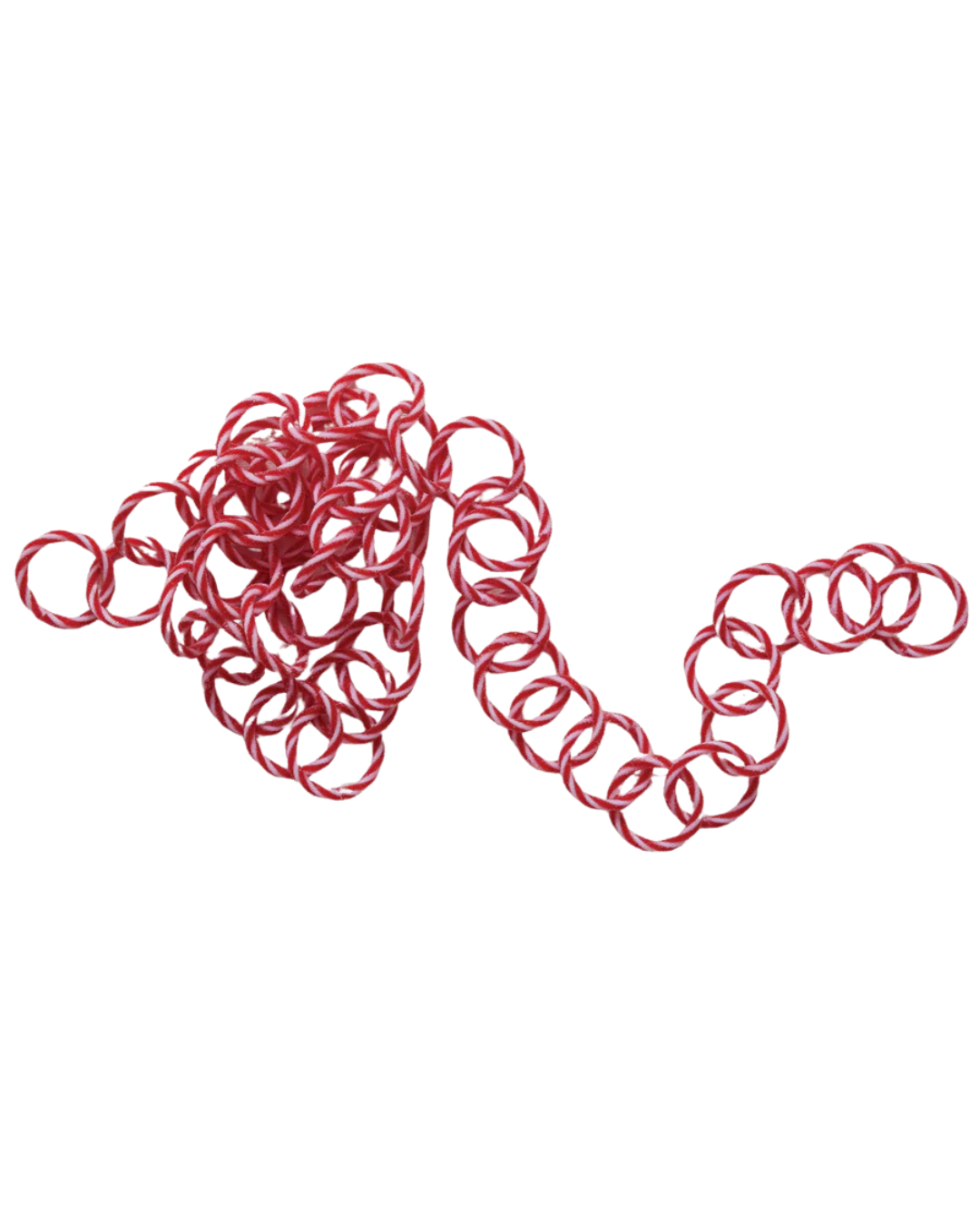 Plastic Link Garland with Candy Stripes