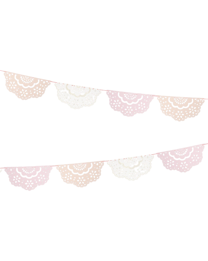Broderie Anglaise Lace Multi Pennant Garland