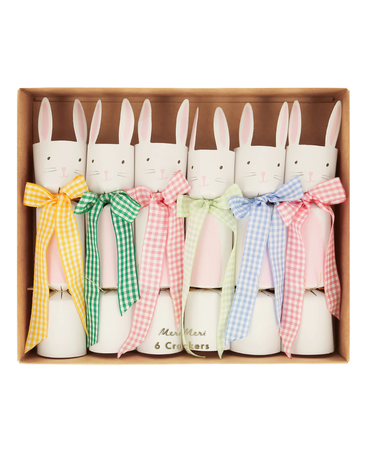 Gingham Bow Bunny Crackers