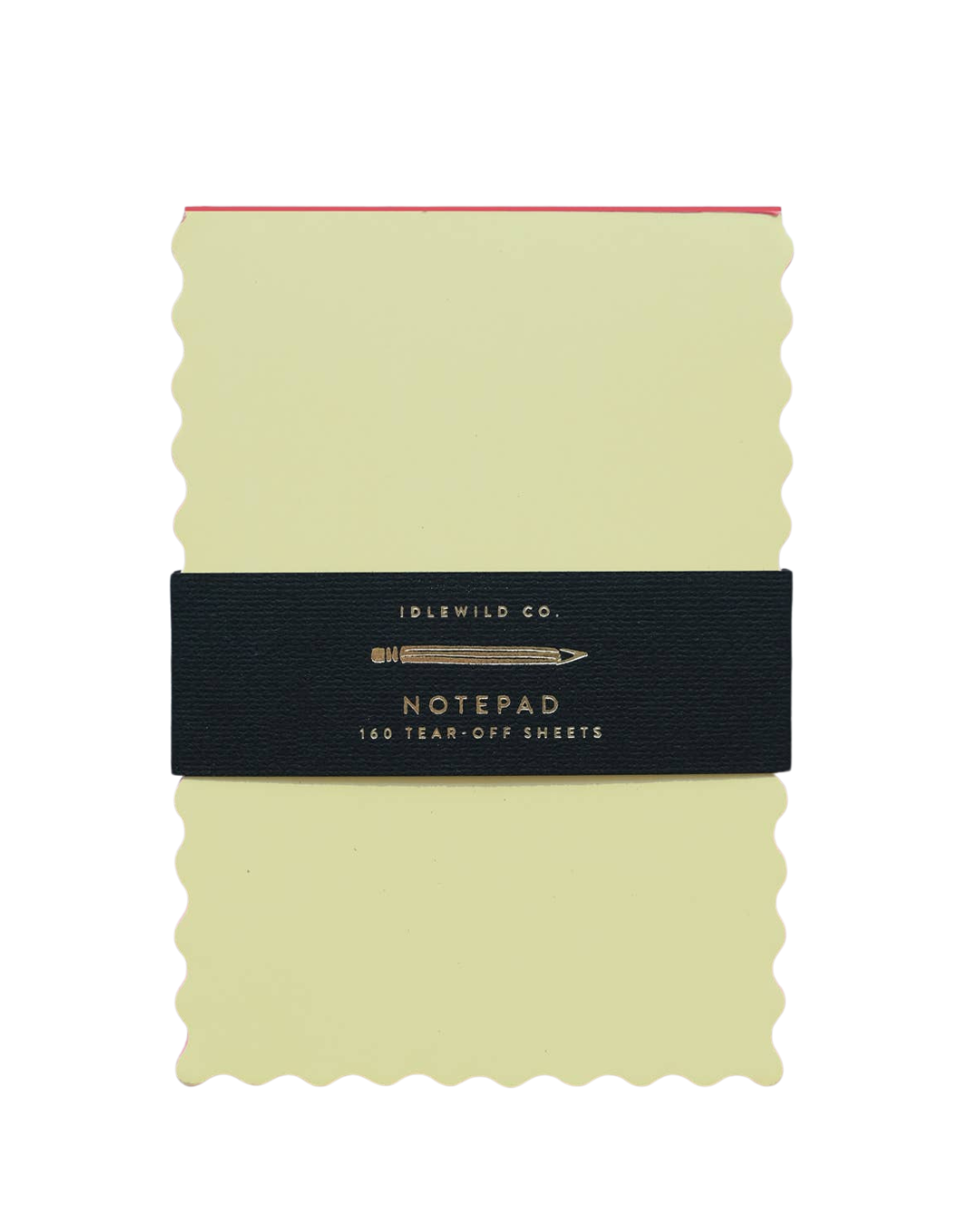 Citron + Hot Coral Edge Mini Wave Shaped Notepad