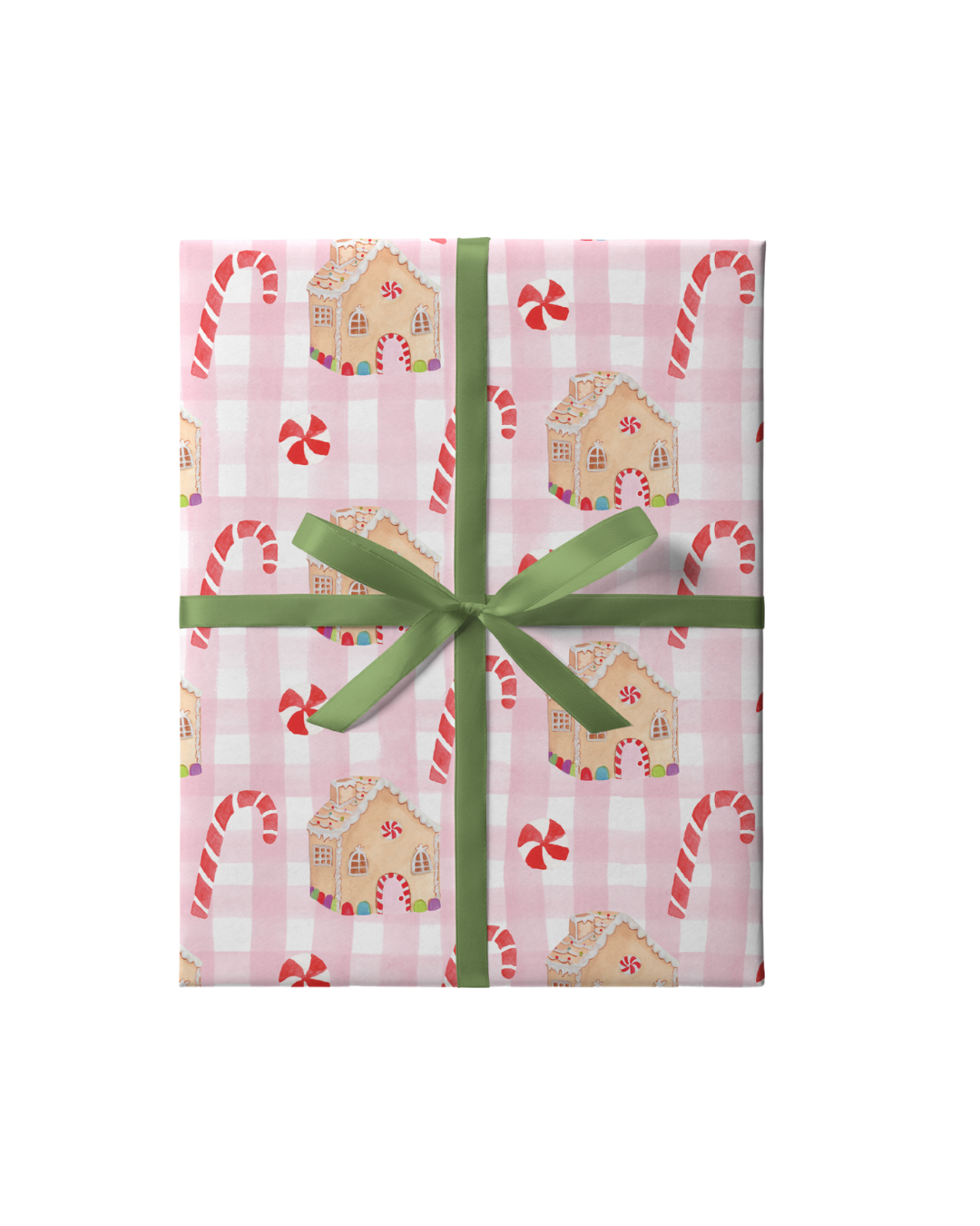 Pink Gingerbread Holiday Gift Wrap