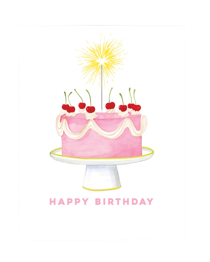 Sparkler Cake Greeting Card