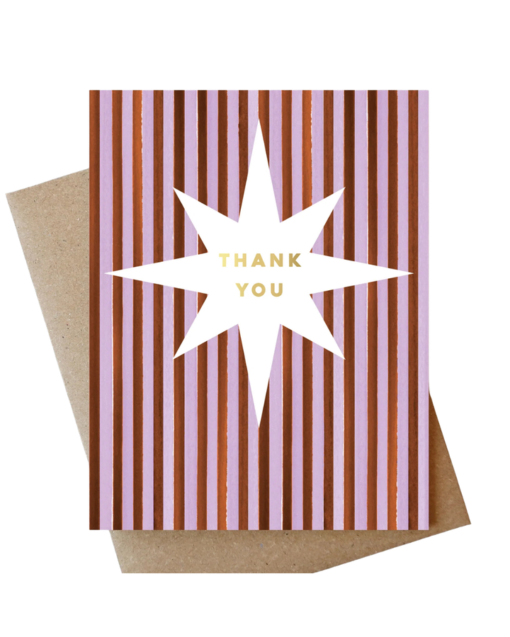 Lavender Stripe Greeting Box Set of Card