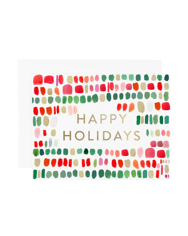 Happy Holidays Paint Strokes Card
