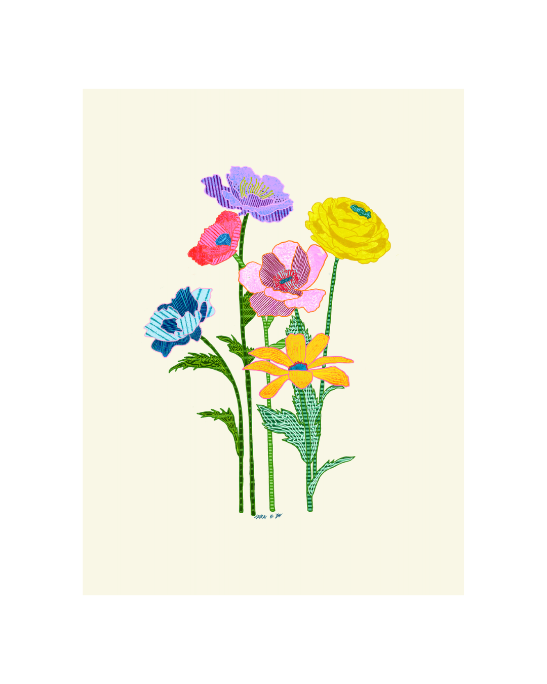 First Love Flowers Art Print: Small