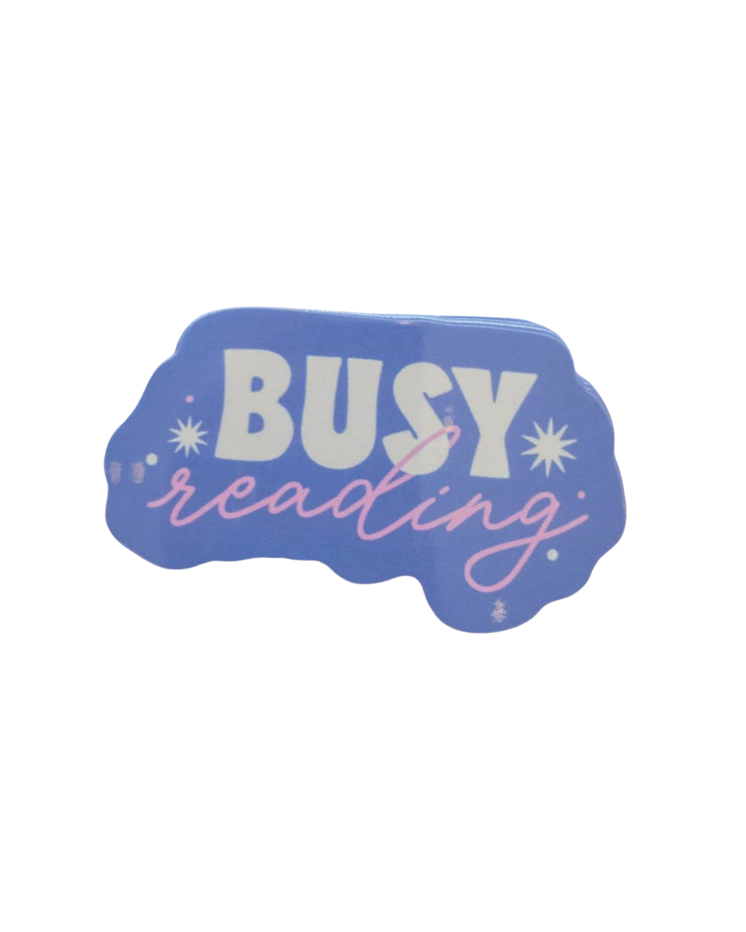 Busy Reading Sticker: Periwinkle