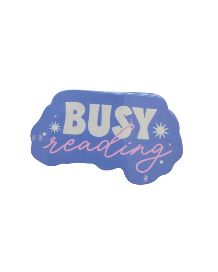 Busy Reading Sticker: Periwinkle