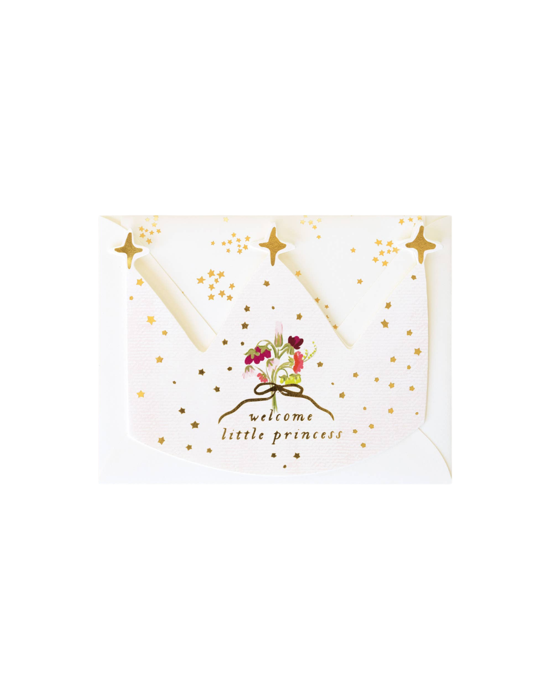 Welcome Little Princess Crown Baby Greeting Card
