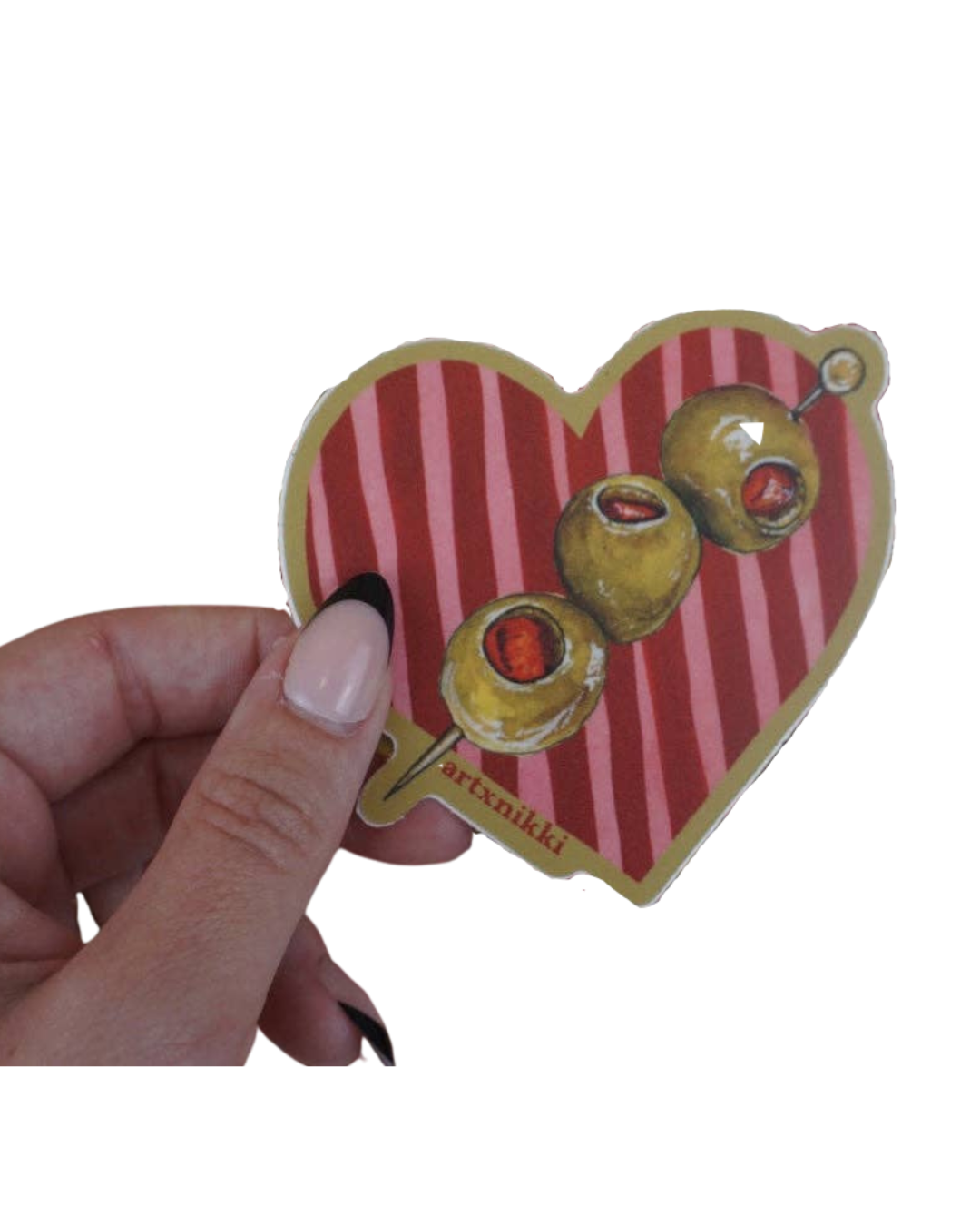 Olive Heart Sticker