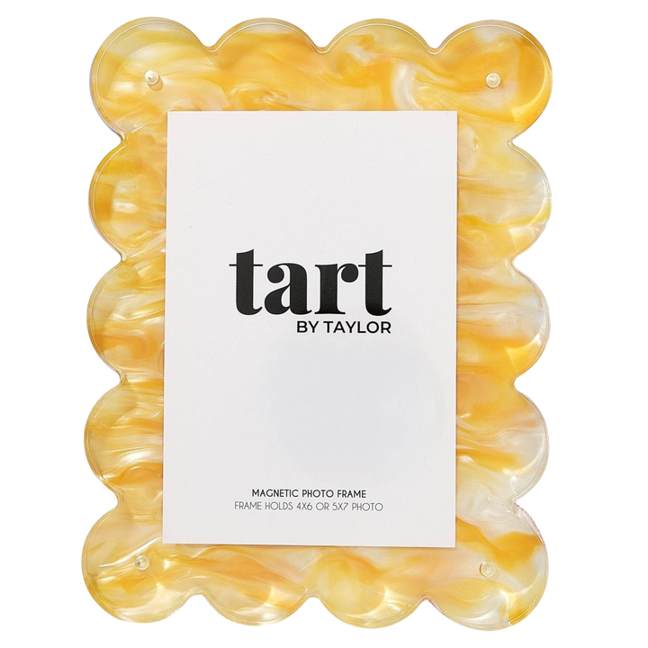 Yellow Marbled Acrylic Picture Frame
